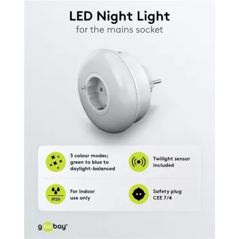 Goobay LED naktinė lemputė kištukiniam lizdui (64567)