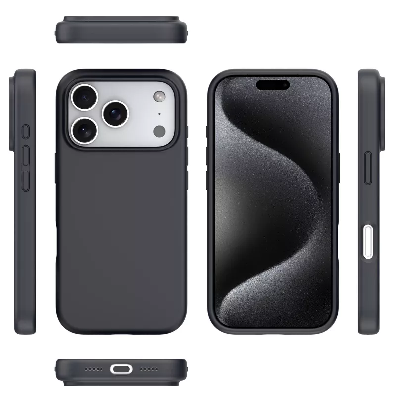 StyleShell SHOCK juodas, iPhone 17 Pro, suderinamas su MagSafe