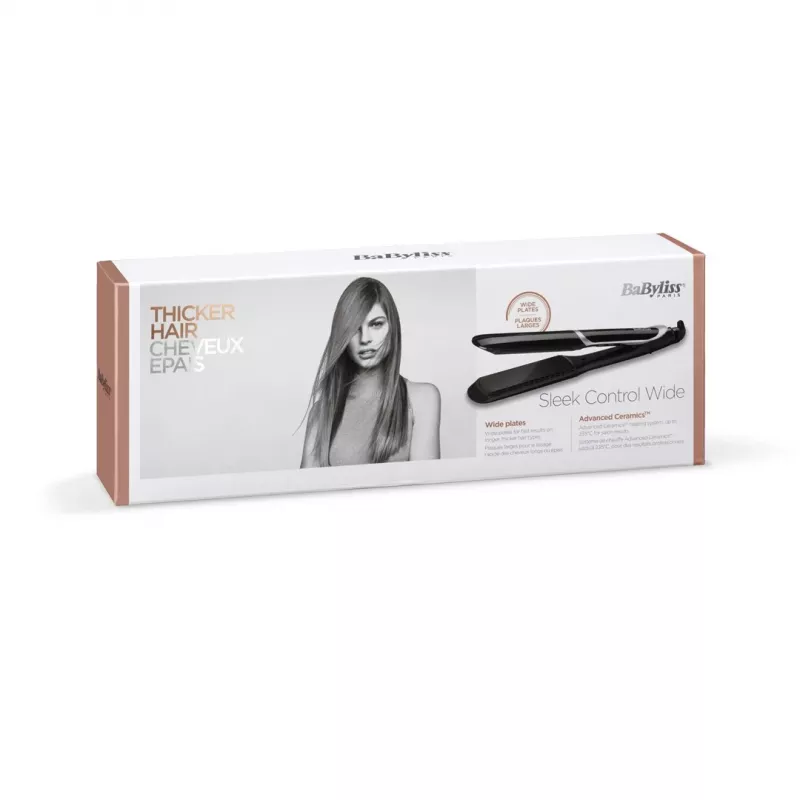 BaByliss Sleek Control Platus lygintuvas Šilta juoda 98.4 (2.5 m)