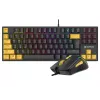 Tracer HORNET 87 klaviatūra ir pelė žaidimams USB QWERTY juoda, geltona