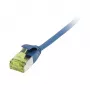 Patch kabelis RJ45, CAT6A 500Mhz, 0,15m, mėlynas, U/FTP, plonas apvalus d=3,8mm, TPE/LSZH (Superflex), AWG32, su Cat.7 žaliava, Synergy 21 (S217330V3)