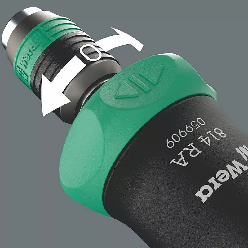 Atsuktuvas su bitais Wera Kraftform Kompakt Pistol RA-R 1, 7 dalių