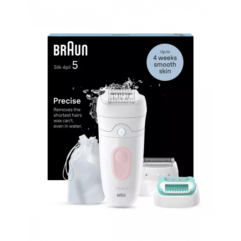 Braun Silk-épil 5 5-050 28 pincetų epiliatorius rožinė, balta