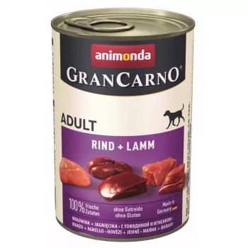 ANIMONDA GranCarno suaugusiems šunims jautiena ir ėriena – šlapias ėdalas – 400 g