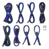 CableMod dvigubas rinkinys 12V 2x6-pin, skirtas Corsair RMi/RMx – individualiai pintas maitinimo kabelių rinkinys, mėlynas