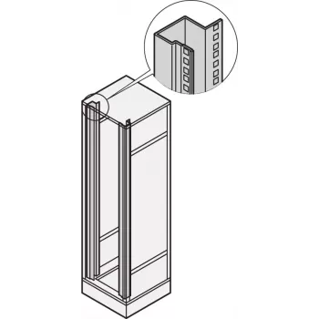 Schroff 19PANEL/SLIDE Montavimo rinkinys 38U Cinkuotas (2 vnt.) - 38 HE (22117356)