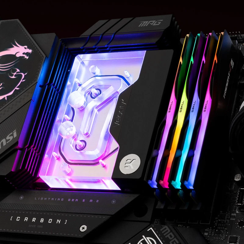 EK Waterblocks EK-Quantum Velocity2 D-RGB procesoriaus vandens blokas AM5, Nikelis + Akrilas