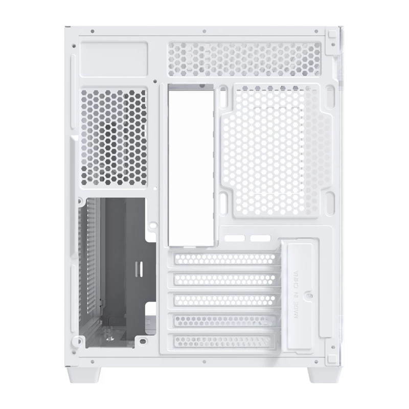 Kompiuterio korpusas DarkFlash B275 (baltas) mid-tower ATX, priekinis I/O, grūdintas stiklas