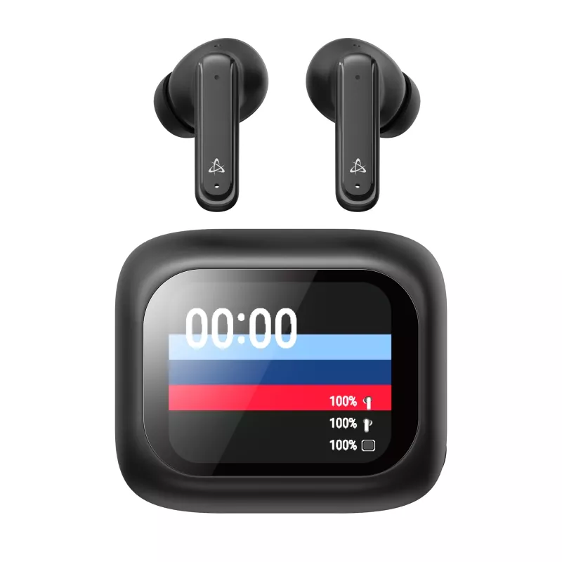 Ausinės SBOX EB-TWS08-B su lietimo ekranu juodos