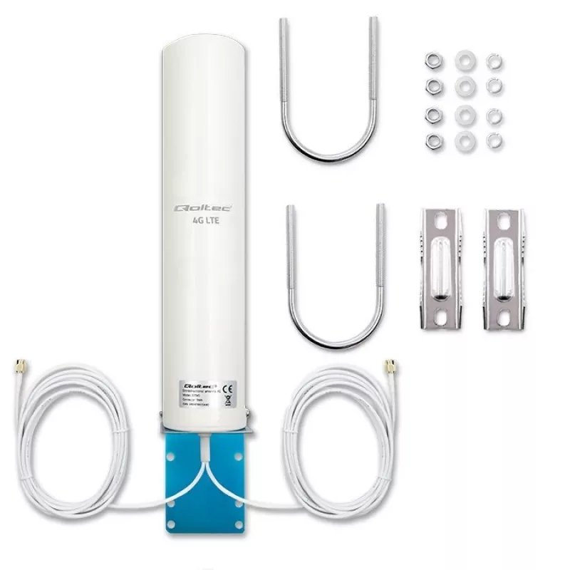 Kryptinė 4G LTE dviejų antenų sistema QOLTEC 57045 12 dBi