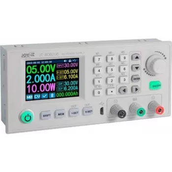 Joy-it RD6006 laboratorinis maitinimo šaltinis, reguliuojamas 0–60 V, 0 mA–6 A, nuotoliniu būdu valdomas, programuojamas, plonas korpusas, 2 išėjimai (JT-RD6006)