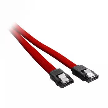 CableMod ModMesh SATA kabelis - Serial ATA 150/300/600 - SATA (M) į SATA (M) - 60cm - Raudonas (CM-CAB-SATA-N60KR-R)