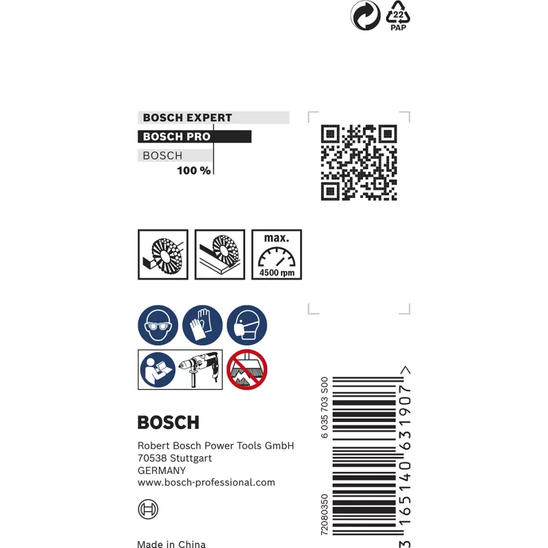 Bosch 2 608 622 110 vielinis šepetys 3 cm
