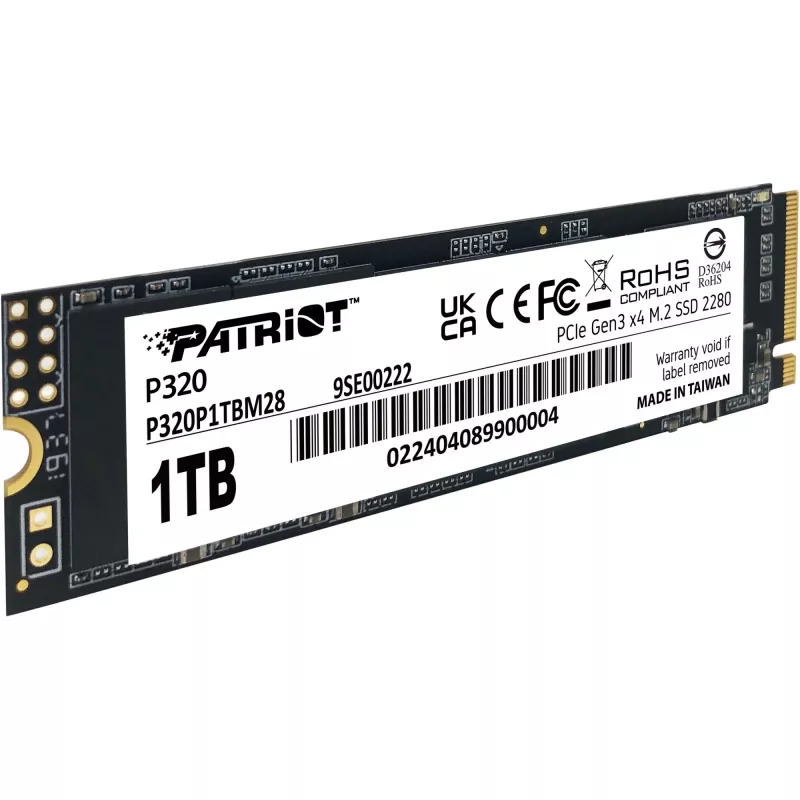 SSD diskas Patriot P320 1TB M.2 2280 PCIe 3.0 x4 NVMe