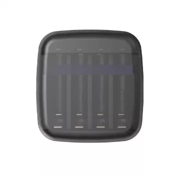 Įkroviklis XTAR BC4, skirtas AA/AAA NiMH ir Li-ion baterijoms, 4 lizdai, DC/USB įvestis, juodas