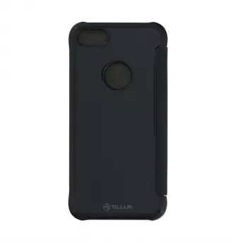 Dėklas-piniginė su veidrodžiu Tellur iPhone 8 – juoda dirbtinė oda