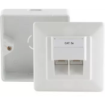 RJ-45 lizdo dėžutė balta ShiverPeaks BS74251-SET