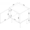 Naktiniai staliukai 2 vnt Cama Meble ISLA 44,5×40×59 cm juoda matinė MDF/medžio drožlių plokštė