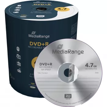 MEDIARANGE 100 vnt. DVD+R - 4,7 GB (120 min.) 16x