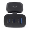 RealPower 450476 belaidis greitasis įkroviklis – juodas, 2 USB-C, 43 W