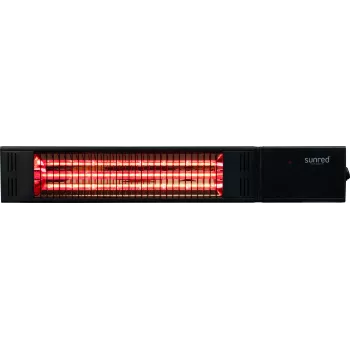 Infraraudonasis šildytuvas SUNRED RDS-15W-B Fortuna Wall 1500 W, juodas, IP55, montuojamas ant sienos