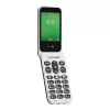 Sulankstomas telefonas Doro Leva E22, 2,8 colio (7,11 cm) ekranas, viena SIM, 0,3 MP kamera, 1150 mAh, 127,8 g, raudonai baltas