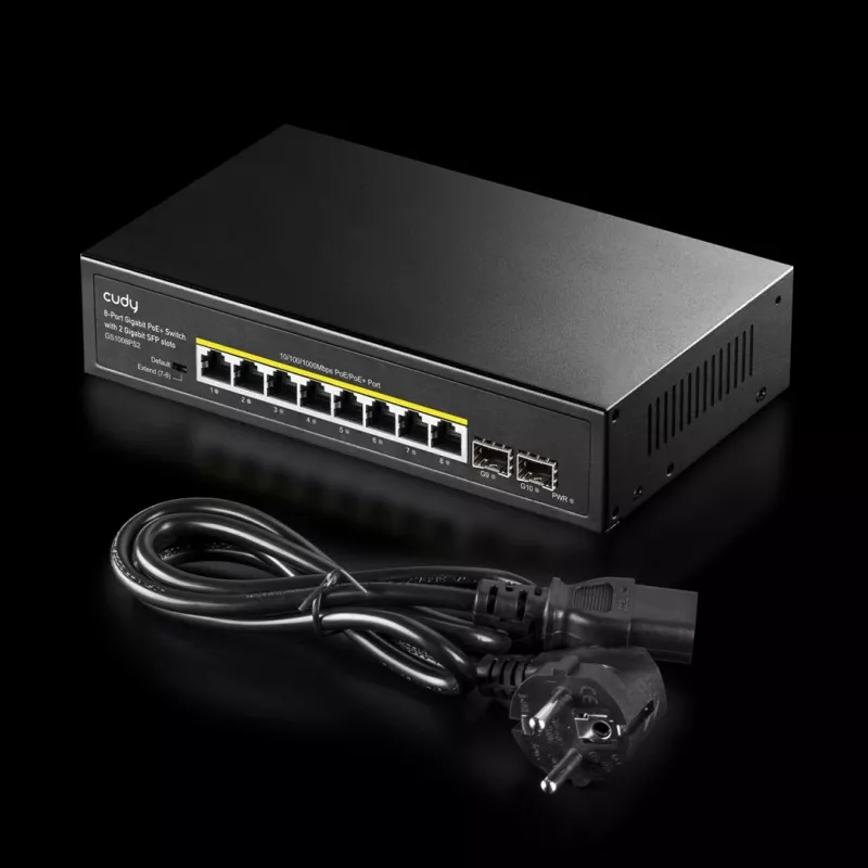 Cudy GS1008PS2 nevaldomas jungiklis Gigabit Ethernet 8 prievadų PoE