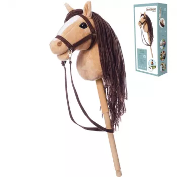 Arklys ant pagaliuko HOPPIHORSE Hobby Horse A4 smėlio spalvos
