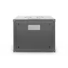 DIGITUS Professional Unique DN-19 09U-6/6-SW - tinklo spinta - skirta montuoti ant sienos - juoda, RAL 9005 - 9U - 48,3 cm (19 inch)
