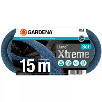 Sodo žarna Gardena Liano 15 m PVC juoda mėlyna pilka