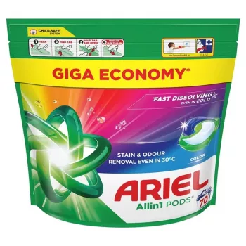 Skalbimo kapsulės Ariel All-in-1 Color 70 vnt.