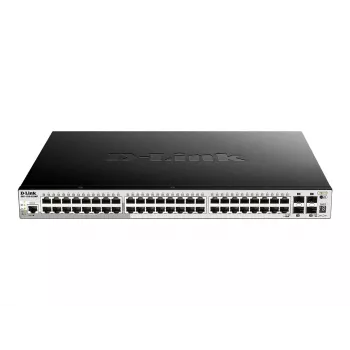 D-Link DGS-1510-52XMP/E 52 prievadų valdomas tinklo jungiklis su PoE ir 4 x 10G SFP+