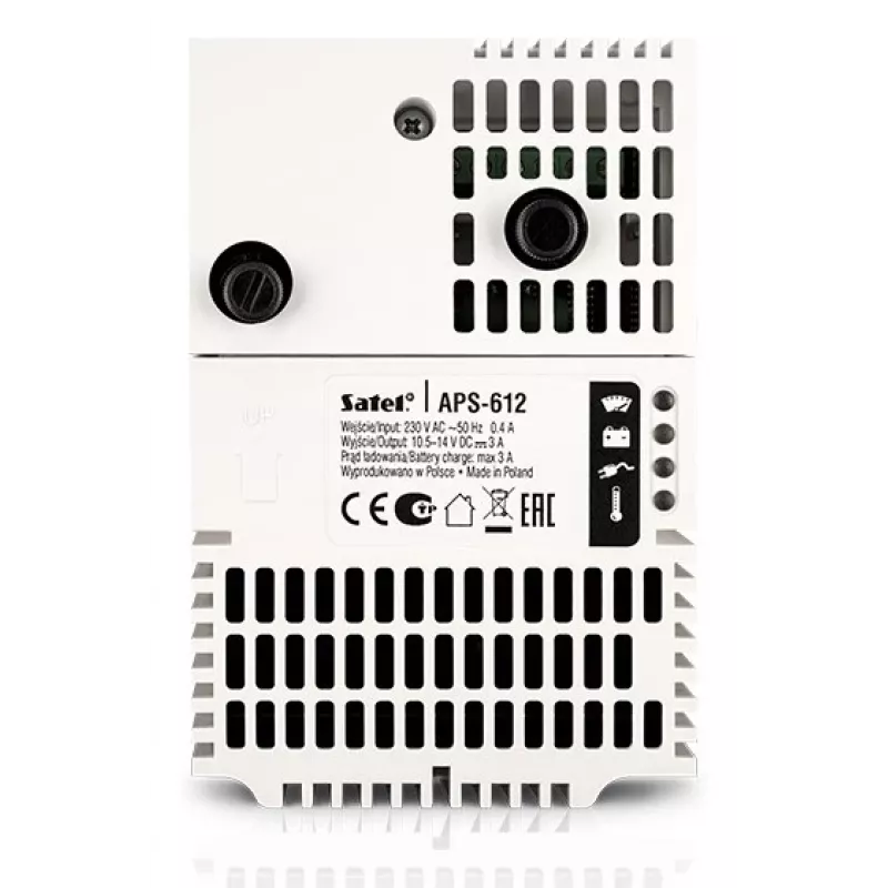 Maitinimo blokas Satel APS-612 laidinis 265 V baltas 122 mm x 84 mm x 78 mm