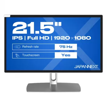 JAPANNEXT JN-IPS2152FHDR-C65W-FLD-T 54,6 cm (21,5 col.) FHD lietimui jautrus monitorius, IPS, 8 ms, 75 Hz, AMD FreeSync, HDMI