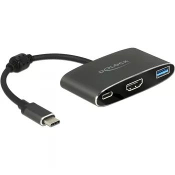 DeLOCK išorinis vaizdo adapteris VL101 USB-C 3.1 – HDMI pilka mažmeninė pakuotė (62991)