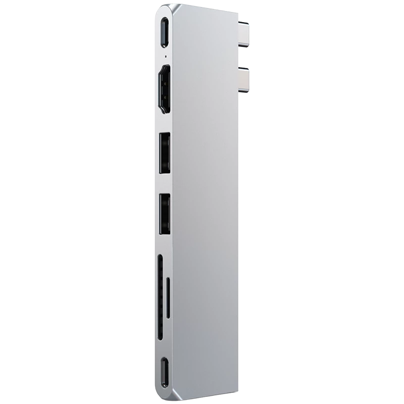 Satechi ST-HUCPHSS Nešiojamojo kompiuterio dokavimo stotelė ir prievadų replikatorius USB 3.2 Gen 2 (3.1 Gen 2) Type-C sidabrinė (ST-HUCPHSS)