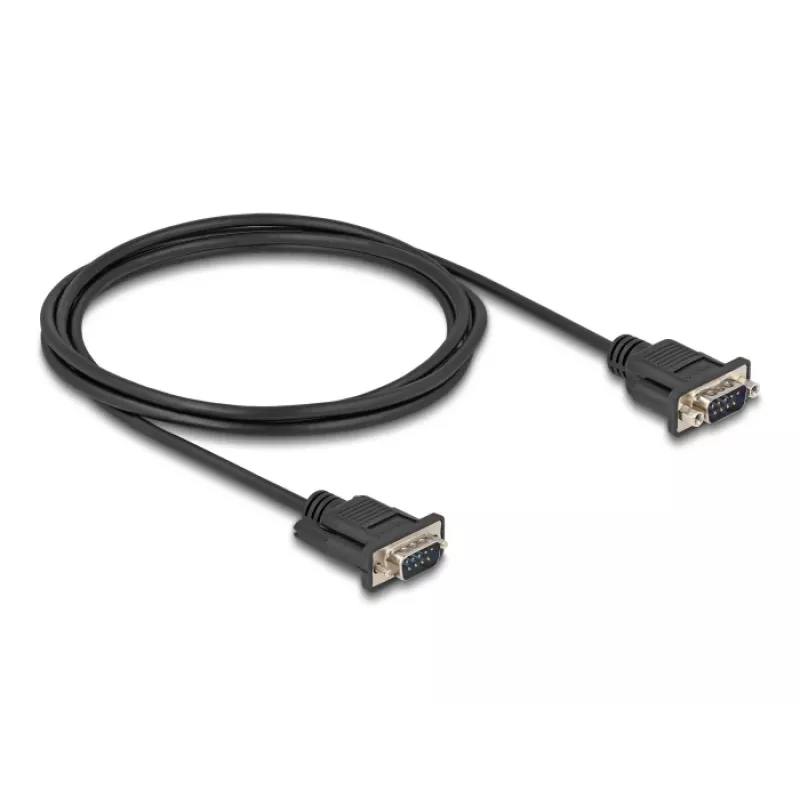 DeLOCK Serial Cable RS-232 D-Sub9 vyriškas į vyrišką 2 m juodas