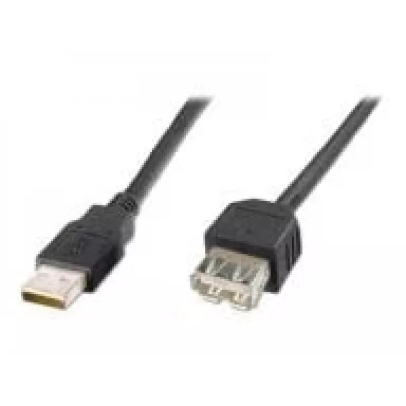 Digitus ASSMANN USB ilginimo laidas - USB (M) prie USB (M) - 1,8 m (USB/USB 2.0) - Liejinis - Juodas (AK-300200-018-S)