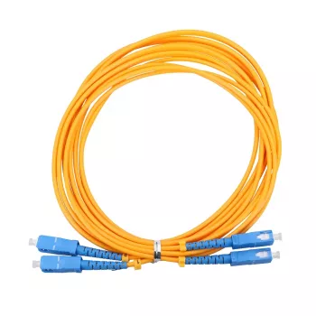 Skaidulinis optinis kabelis Extralink EX.3586 1 m FTTH G.652D SC-SC dupleksas geltonas