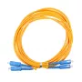 Skaidulinis optinis kabelis Extralink EX.3586 1 m FTTH G.652D SC-SC dupleksas geltonas