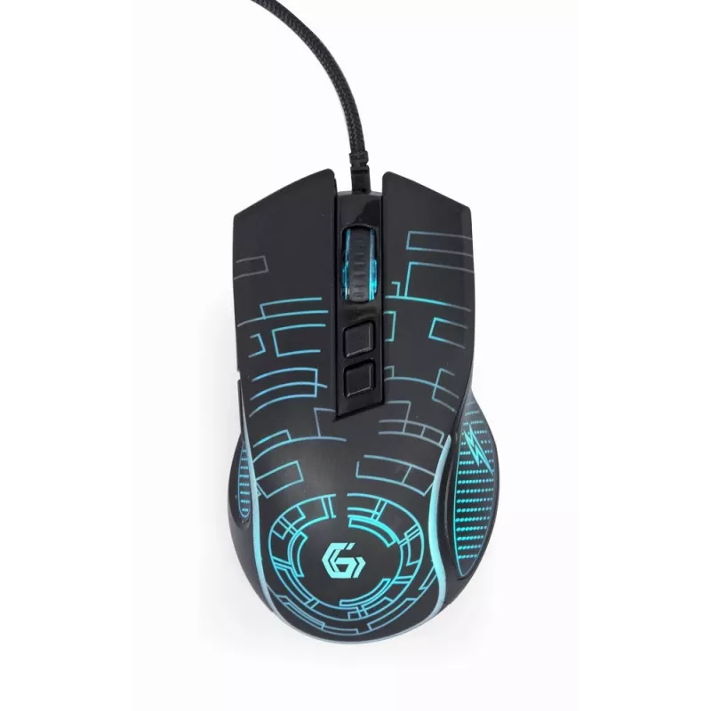 Gembird MUSG-RGB-01 pelė, skirta dešinei rankai, USB-A, 3600 DPI