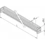 Schroff C-RAIL 600 LG. (2X) (23130333) – bėgelis įrangos tvirtinimui