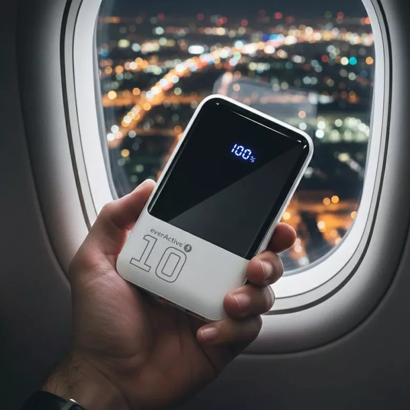 Powerbank everActive EB-10Q 10 000 mAh, 2× USB išėjimai, 22.5W QC4.0