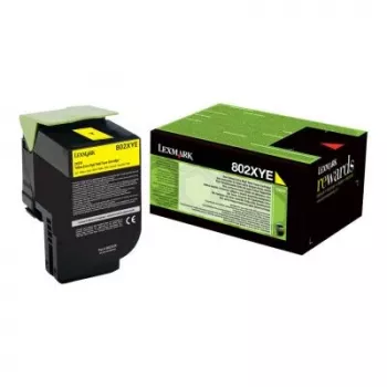Tonero kasetė Lexmark 802XYE Geltona 80C2XYE 3000 puslapių