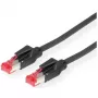DRAKA Patch Cable Cat.6 (Class E) S/FTP, UC900 TM21, LSOH, juodas, 3 m