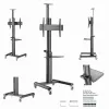 Grindinis TV stovas Gembird TVS-70T-02 37–70 col., 70 kg, VESA 200x200–600x400, pakreipiamas, reguliuojamas aukštis, ratukai