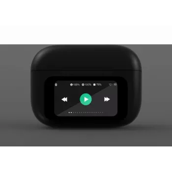 Ausinės BLUETOOTH/TWS-LCD-ANC-01-BK Gembird