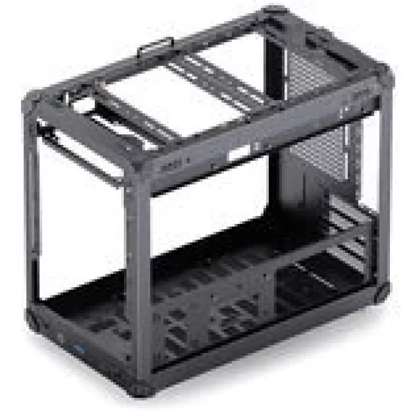 Jonsbo C6 MAX PC dėklas, Mini dėklas, Micro-ATX, Grūdintas stiklas - juodas