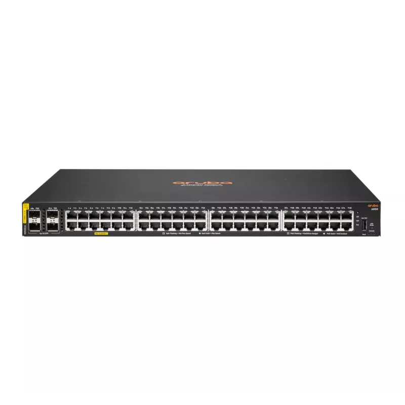 HPE Aruba Networking CX 6000 48G Class4 PoE 4SFP 370W valdomas L3 Gigabit Ethernet jungiklis 1U