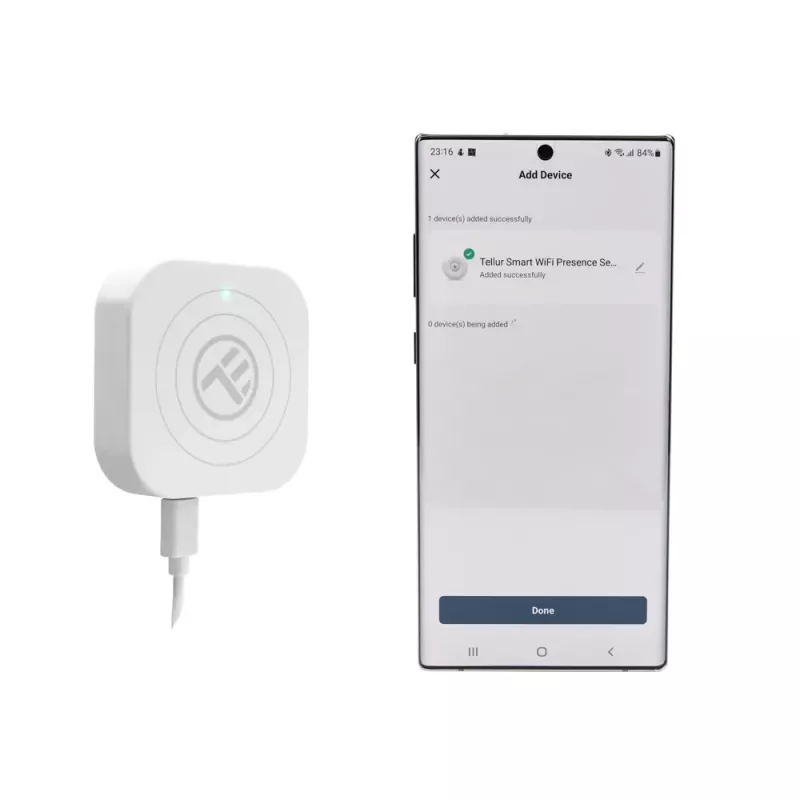 Bevielis judesio ir buvimo jutiklis „Tellur TLL331552 WiFi White“